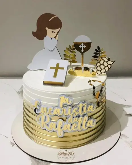 Arquivo de Corte Topo Primeira Eucaristia Menina Camadas