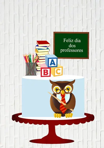 Arquivo de Corte Topo Professor Coruja Cubos 3d
