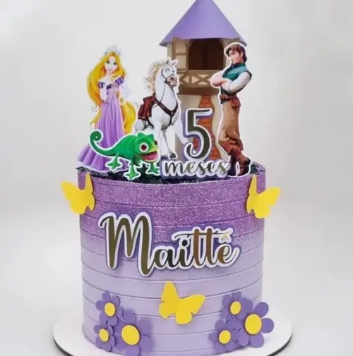 Arquivo de Corte Topo Rapunzel Torre 3d