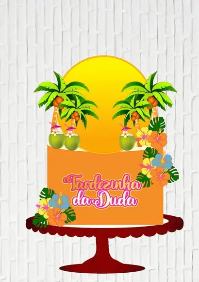 Arquivo de Corte Topo Tardezinha Flores Tropicais