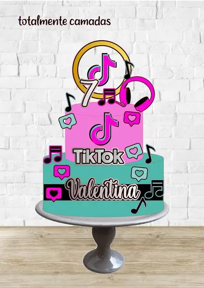 Arquivo de Corte Topo Tik Tok Circulo Acetato