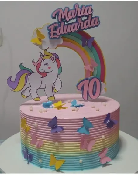 Arquivo De Corte Topo Unicornio Arcoiris 3