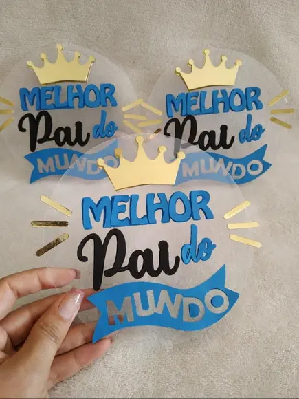 Arquivo de Corte Topos de Bolo Melhor Pai do Mundo