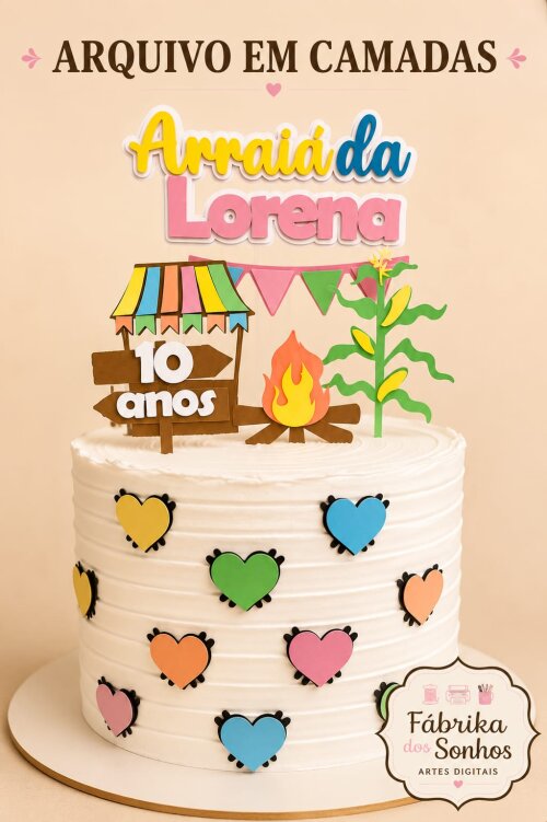 Arquivo de corte topo de bolo festa junina candy