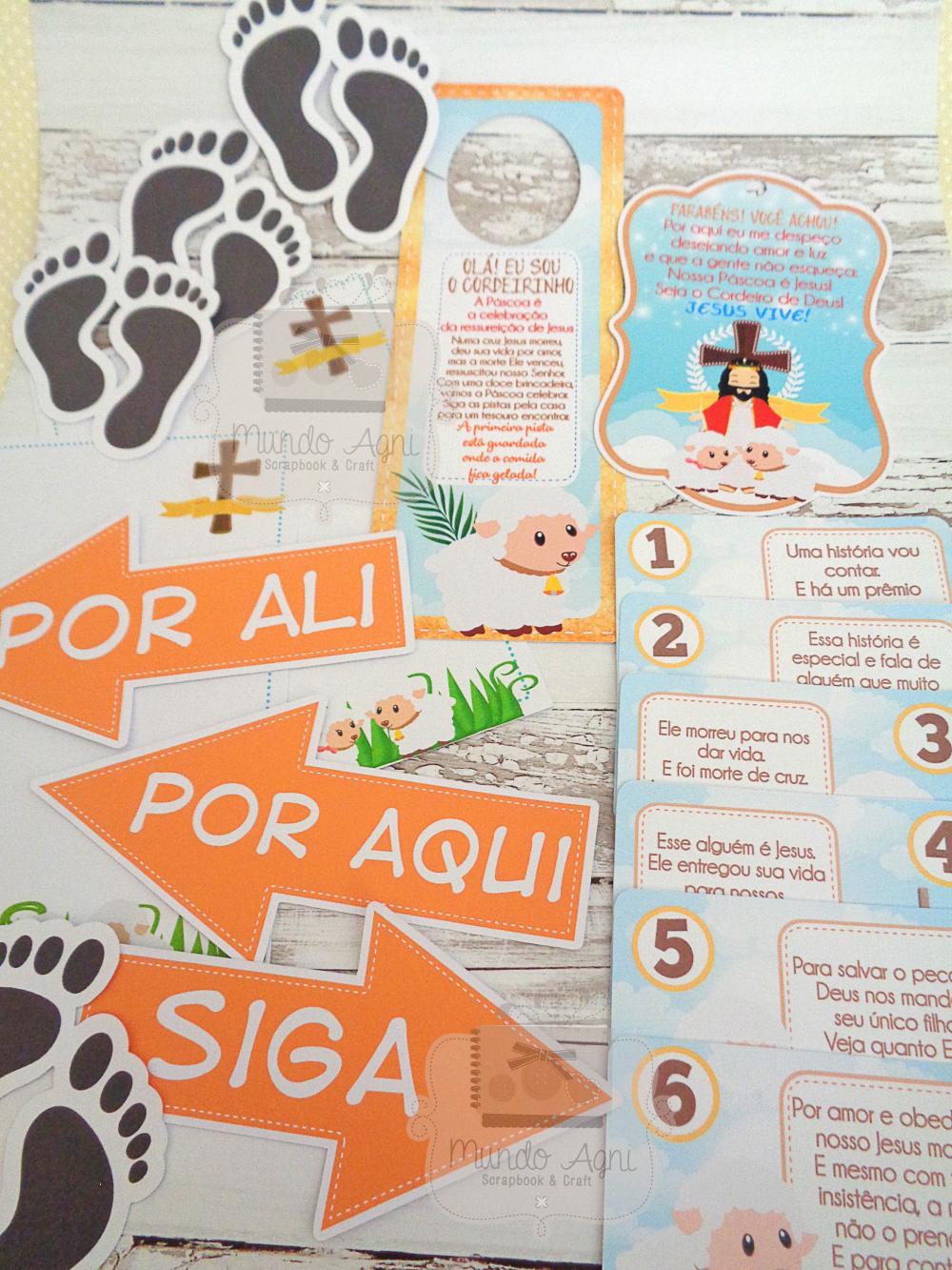 Caça ao Tesouro Evangélico Páscoa Cristã Cordeirinho