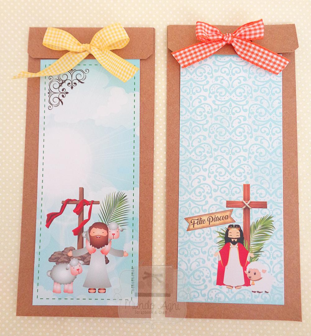 Envelope Embalagem Barra de Chocolate Páscoa Cristã