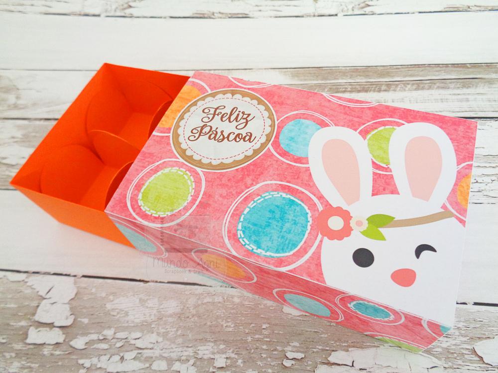 Caixa Deslizante para 6 doces Páscoa