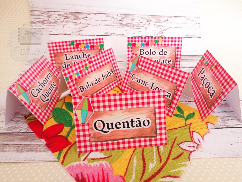 Plaquinhas Identificação de Comidas - Festas Juninas