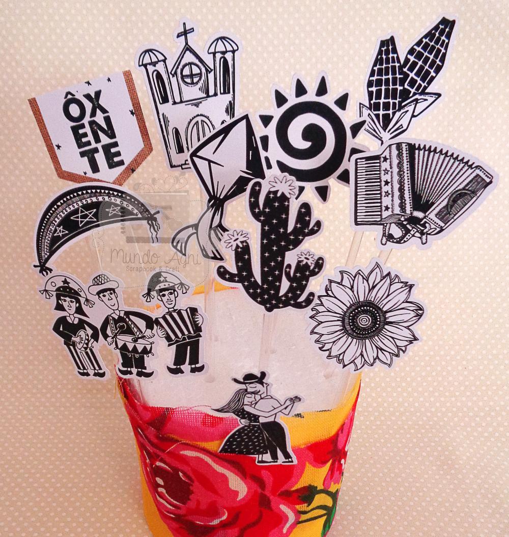 Topper para Doces Xilogravura São João