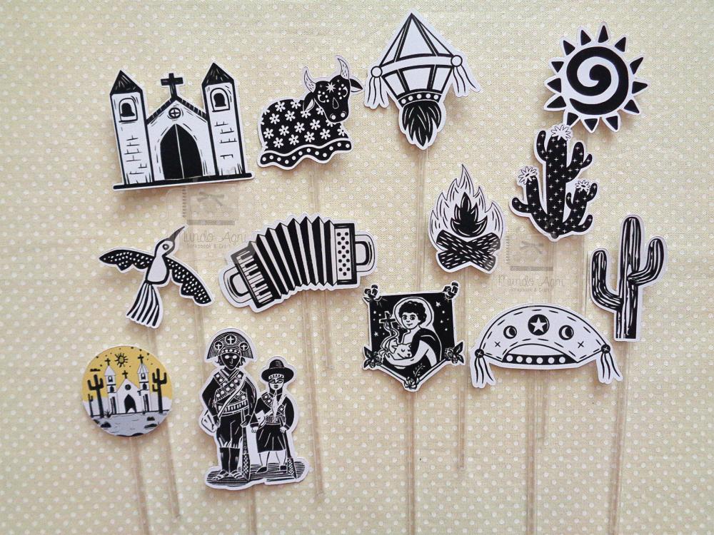 Topper para Doces Xilogravura São João