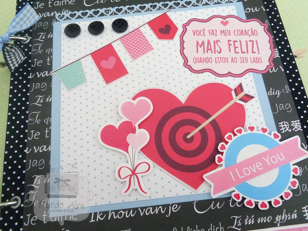 Mini Album Scrapbook 15x15 Namorados