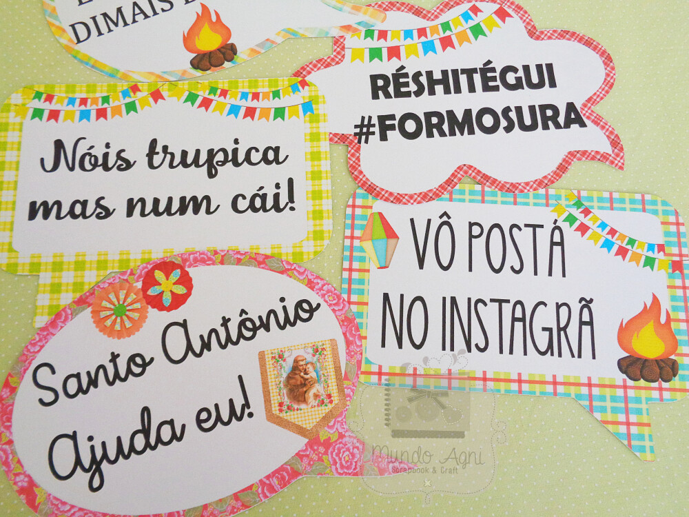 Plaquinhas Divertidas para Fotos Festas Juninas