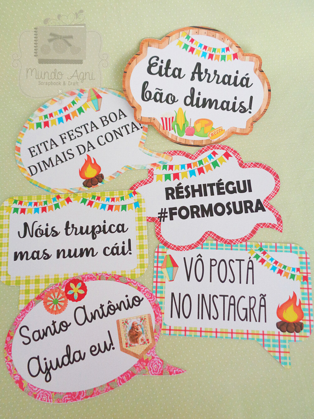 Plaquinhas Divertidas para Fotos Festas Juninas