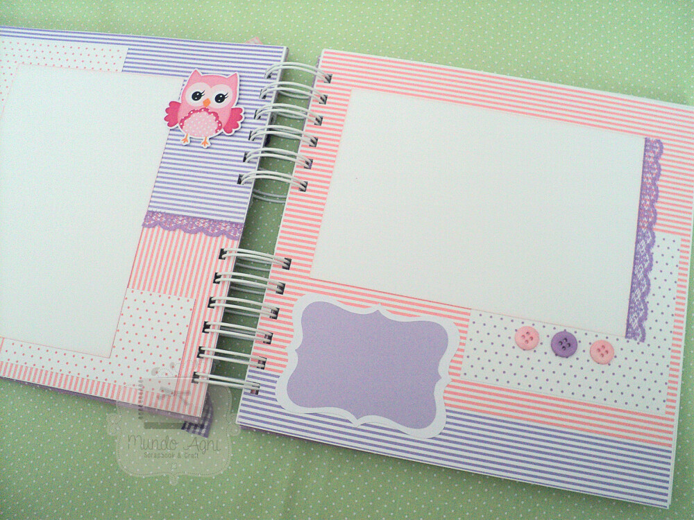 Álbum de fotos Personalizado Scrapbook 20 folhas