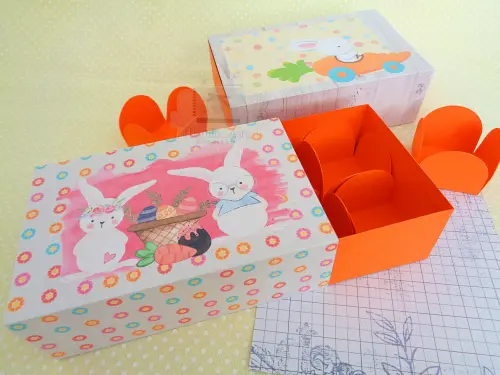 Caixa Deslizante para 6 doces Páscoa