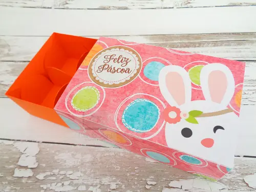 Caixa Deslizante para 6 doces Páscoa