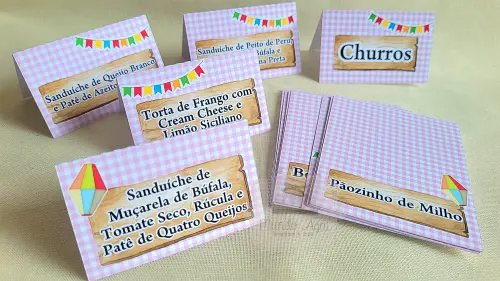 Plaquinhas Identificação de Comidas - Festas Juninas