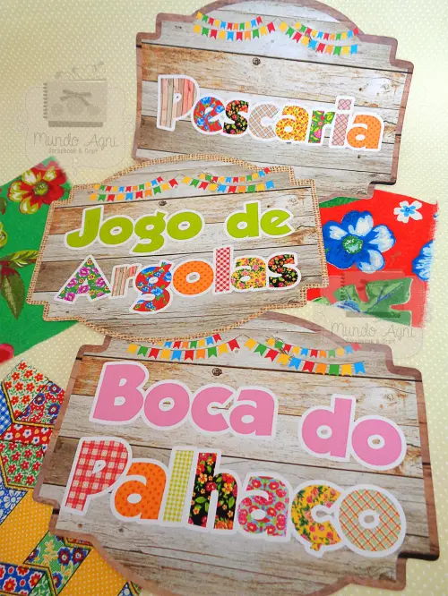 Plaquinhas Brincadeiras de Festa Junina