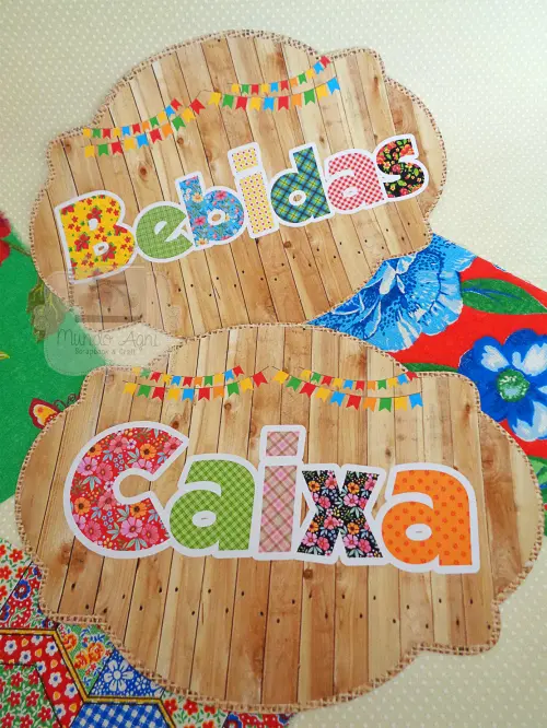 Plaquinhas divertidas Brincadeiras de Festa Junina