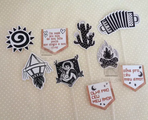 Topper para Doces Xilogravura São João