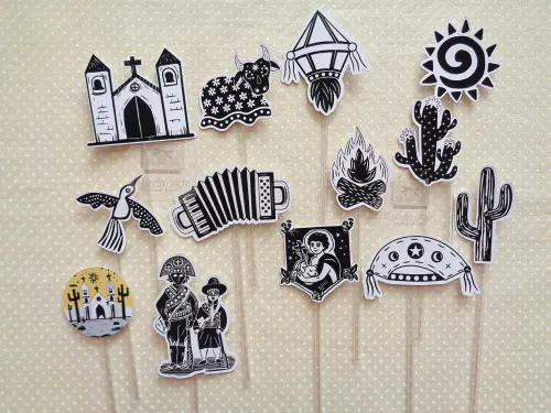 Topper para Doces Xilogravura São João