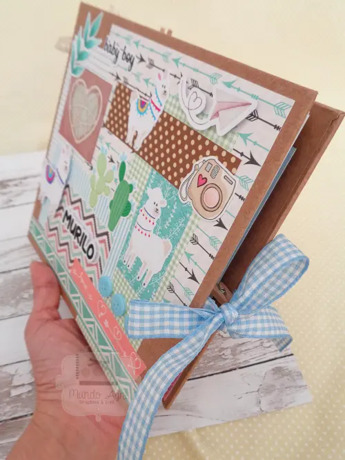 Mini Álbum para fotos Scrapbook
