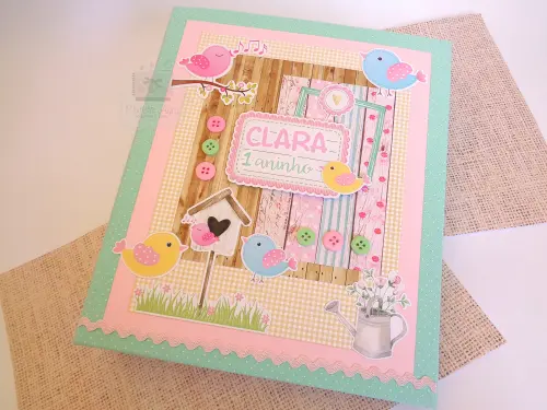 Álbum Scrapbook personalizado Modelo com Plásticos Fotos 10x15