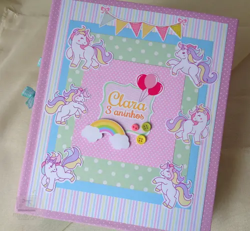 Álbum Scrapbook personalizado Modelo com Plásticos Fotos 10x15