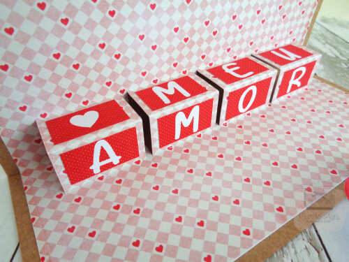 Cartão Artesanal 3D Amor Dia dos Namorados