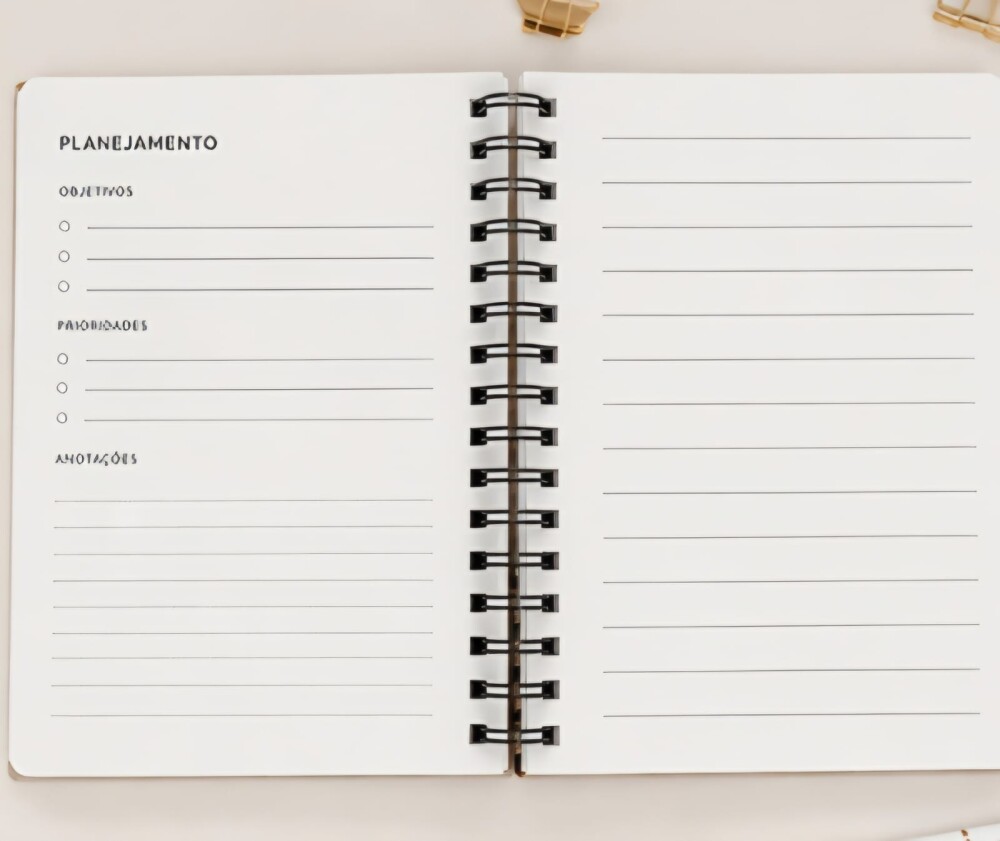 Agenda Permanente Personalizada com Capa MDF | Planner Artesanal
