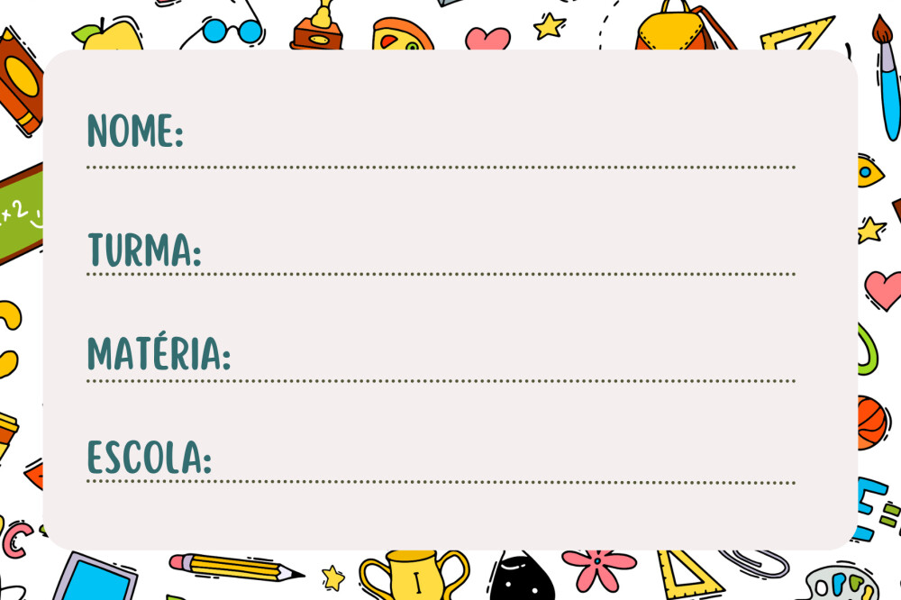 Etiquetas Escolares para Livros e Cadernos