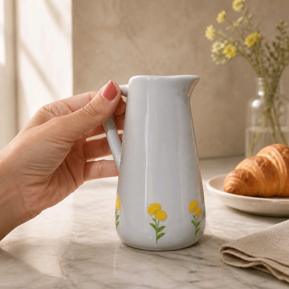 Mini Jarra de Cerâmica | Jarrinha Personalizada | Coleção Flor