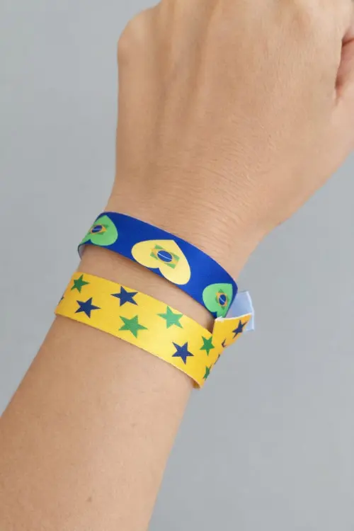 Pulseira Copa do Mundo em Tecido 100% Poliéster