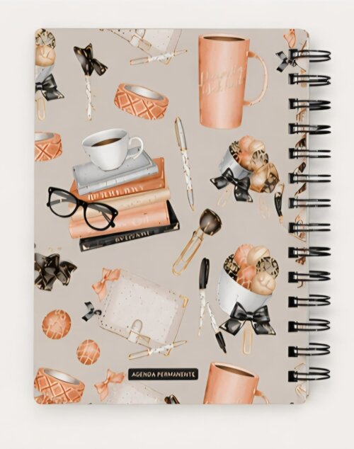 Agenda Permanente Personalizada com Capa MDF | Planner Artesanal