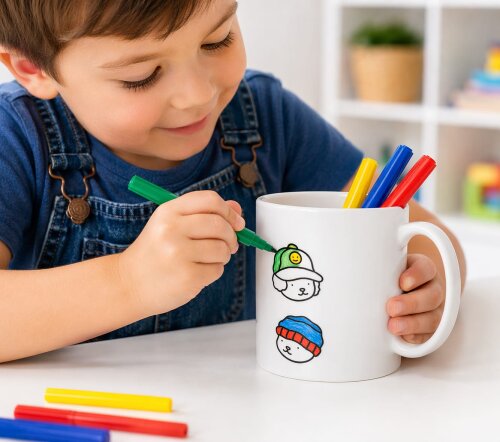 Caneca de Polímero para Colorir