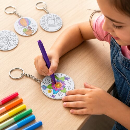 Chaveiro de MDF para Colorir