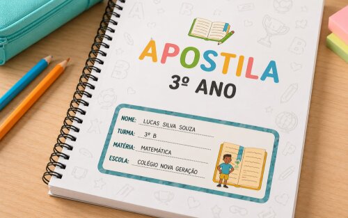 Etiquetas Escolares para Livros e Cadernos