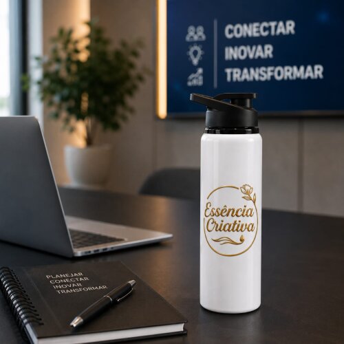 Garrafa de Alumínio Personalizada 750ml com Logo da Empresa ou Arte | Brinde Corporativo