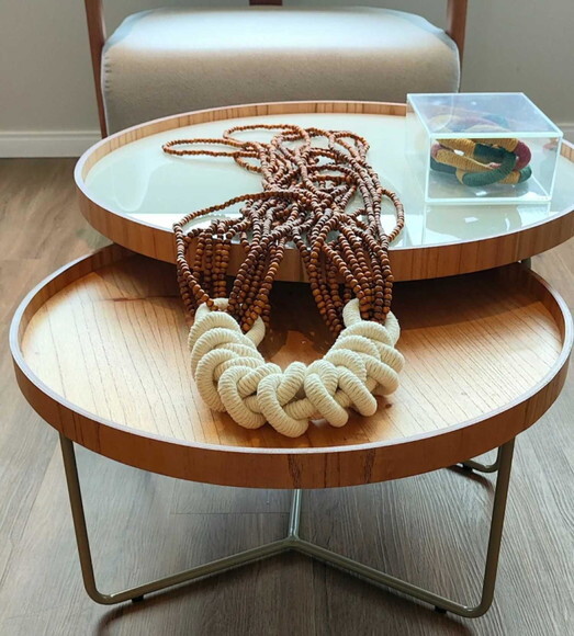 Colar de Mesa em Macrame