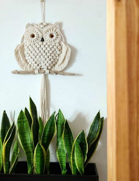 Coruja Decorativa em Macrame
