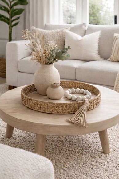 Colar de Mesa em Cerâmica Granulada com Tassel