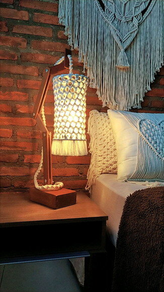 Luminária de Macramê