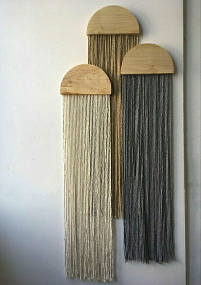 Tapeçaria de Macrame Meia Lua