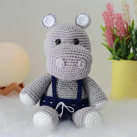 Hipopótamo Amigurumi