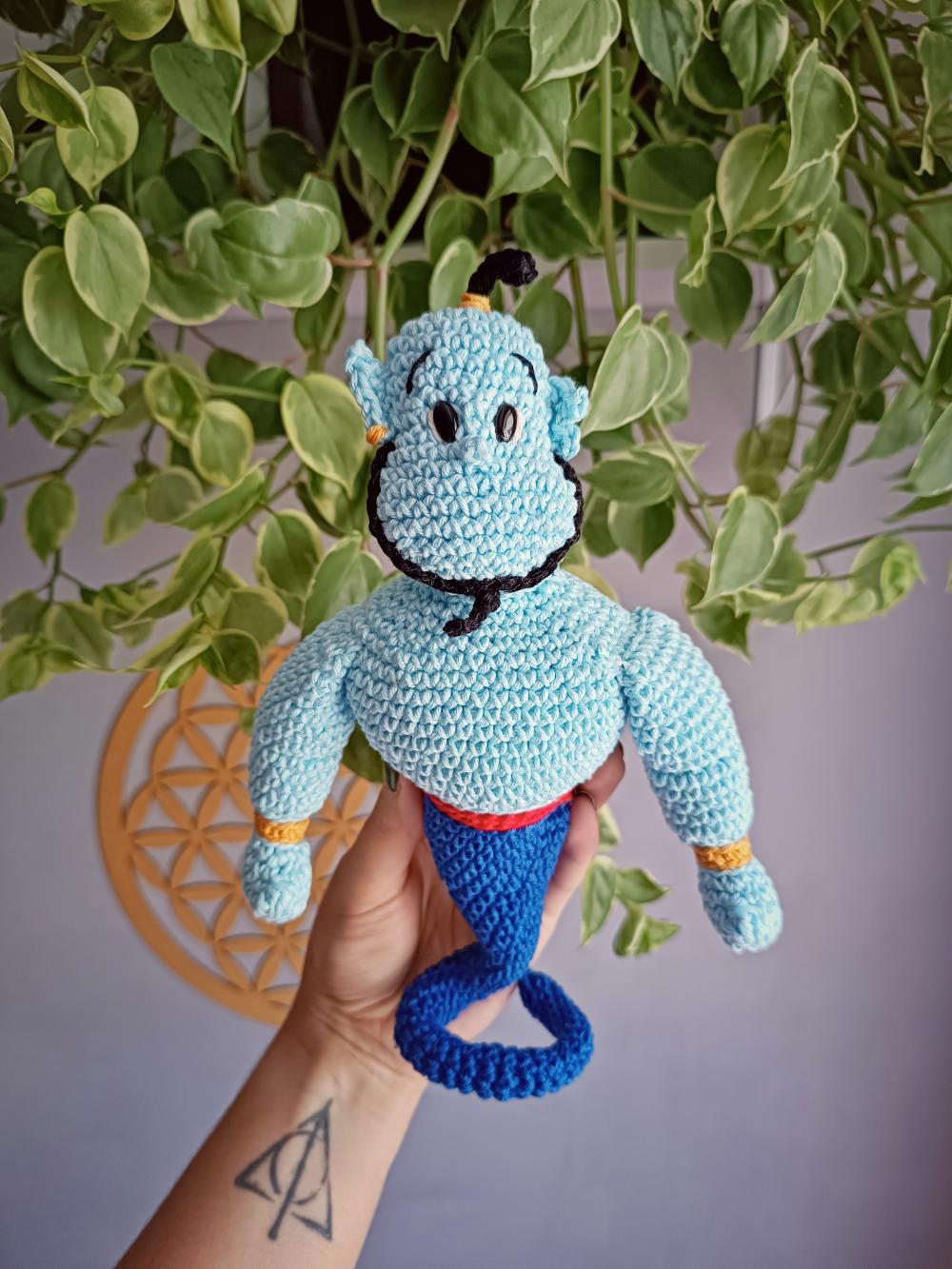 Gênio da lâmpada Amigurumi