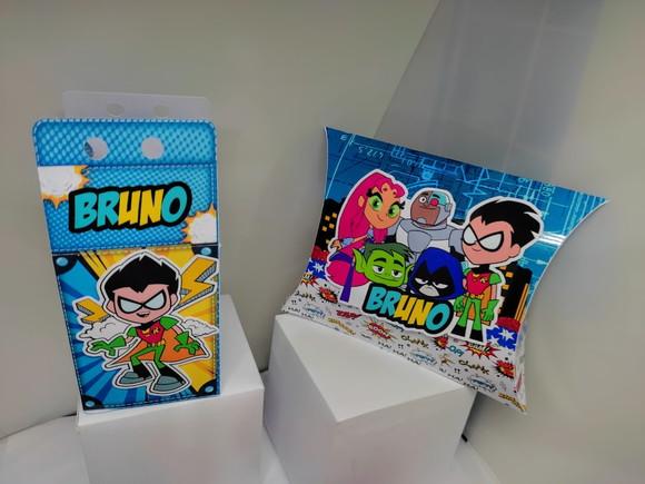 40 Caixinhas Personalizadas Heróis Jovens Titãs