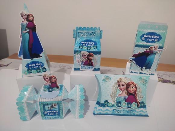 40 Caixinhas Frozen 3d