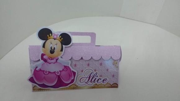 40 Caixinhas Personalizados Minnie Realeza