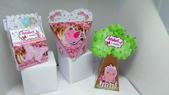 40 Caixinhas Personalizadas Jardim Encantado