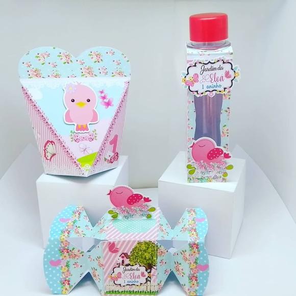 40 Caixinhas Personalizadas Jardim Encantado